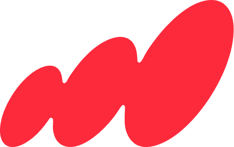 The Brainwave logomark, three solid blobs forming a W, in Conscious Pink
