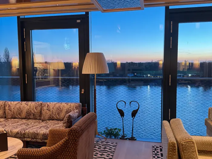 The Thames seen from the terrace at Fulham Pier