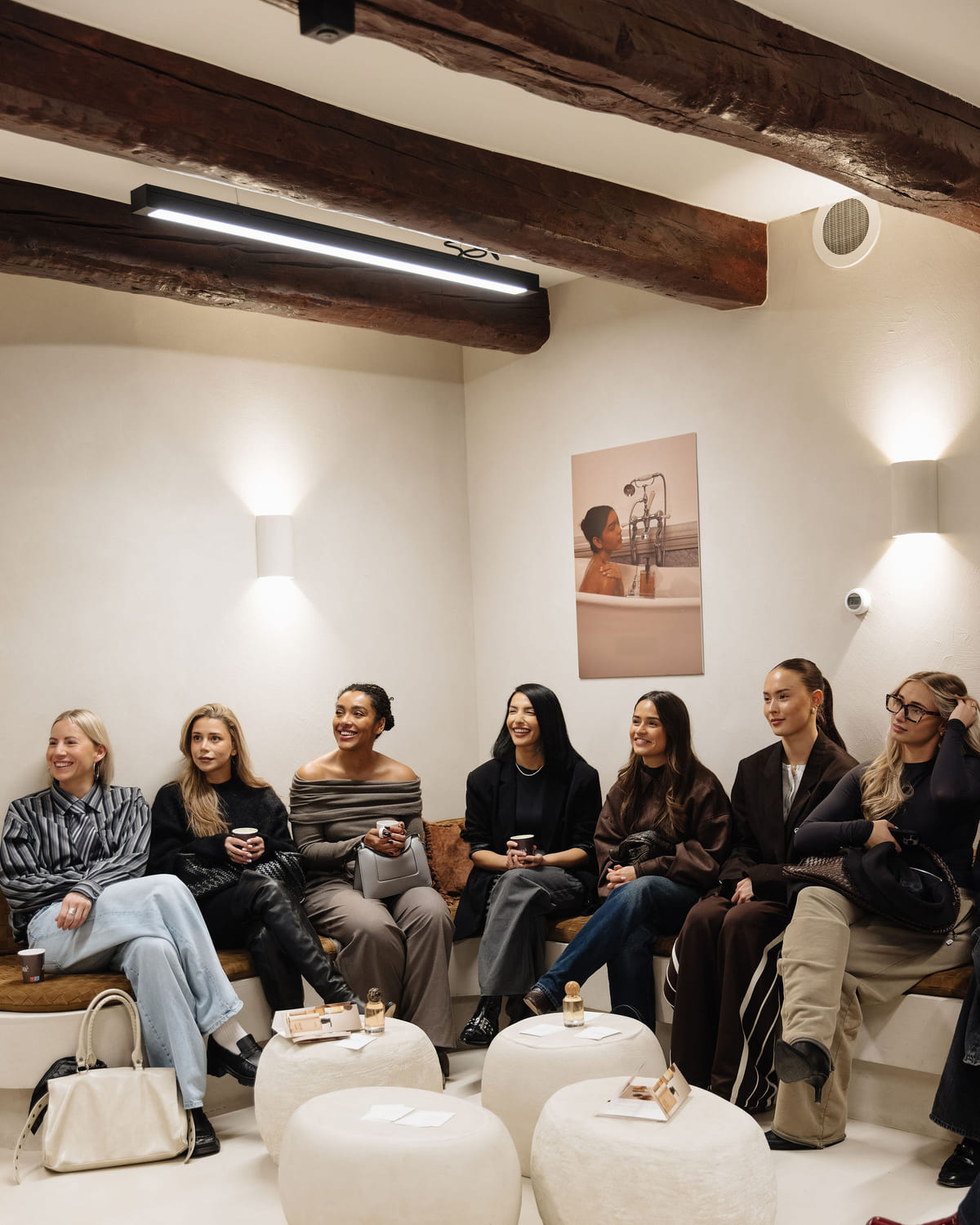 A row of guests seated together at a Brainwave event